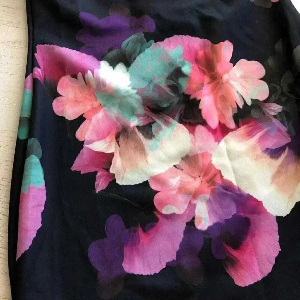 Charlotte Russe One Shoulder Floral Dress Size S "night" - Picture 2 of 3